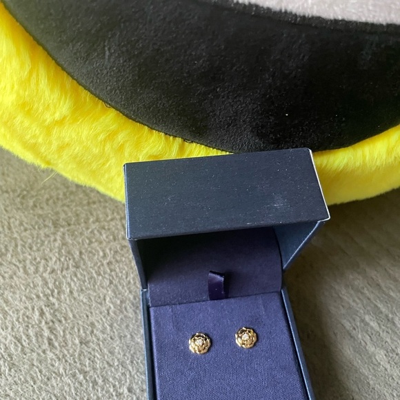 Gold Sterling Silver Earrings, Earrings for women,,rose Earrings. - Picture 5 of 12